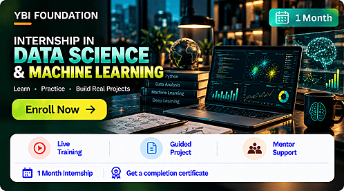1 Month Data Science and Machine Learning Internship with Certificate